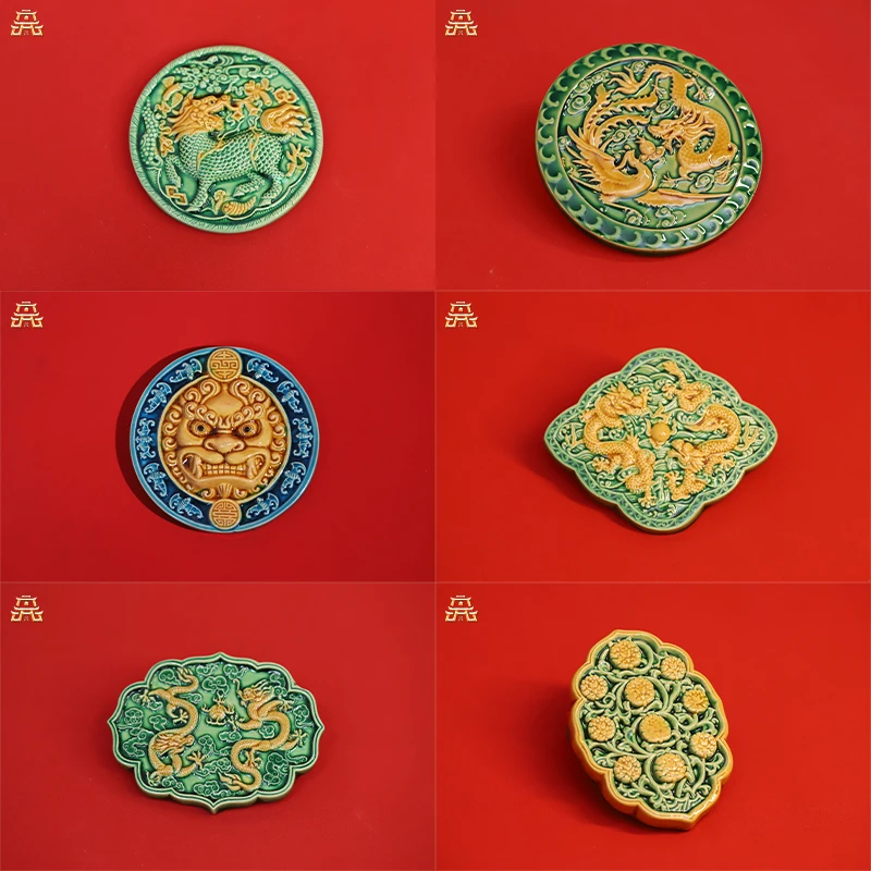 故宫琉璃《冰箱贴》非遗好物文创古法手工艺品中式创意家居装饰摆件