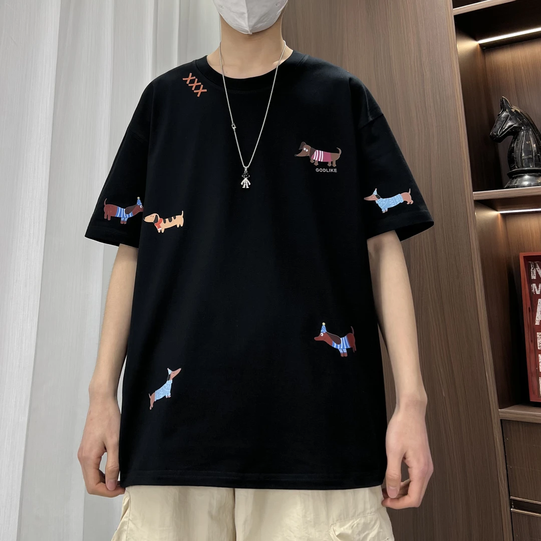 GODLIKE/古莱登夏季ins短袖T恤纯棉男女同款潮牌半袖宽松落肩t恤