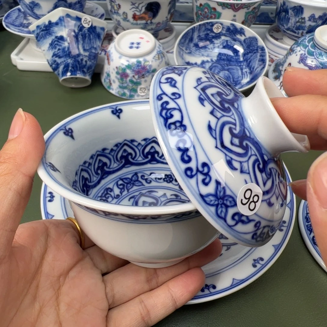 陶瓷景德镇纯手工纯手绘茶具木木98