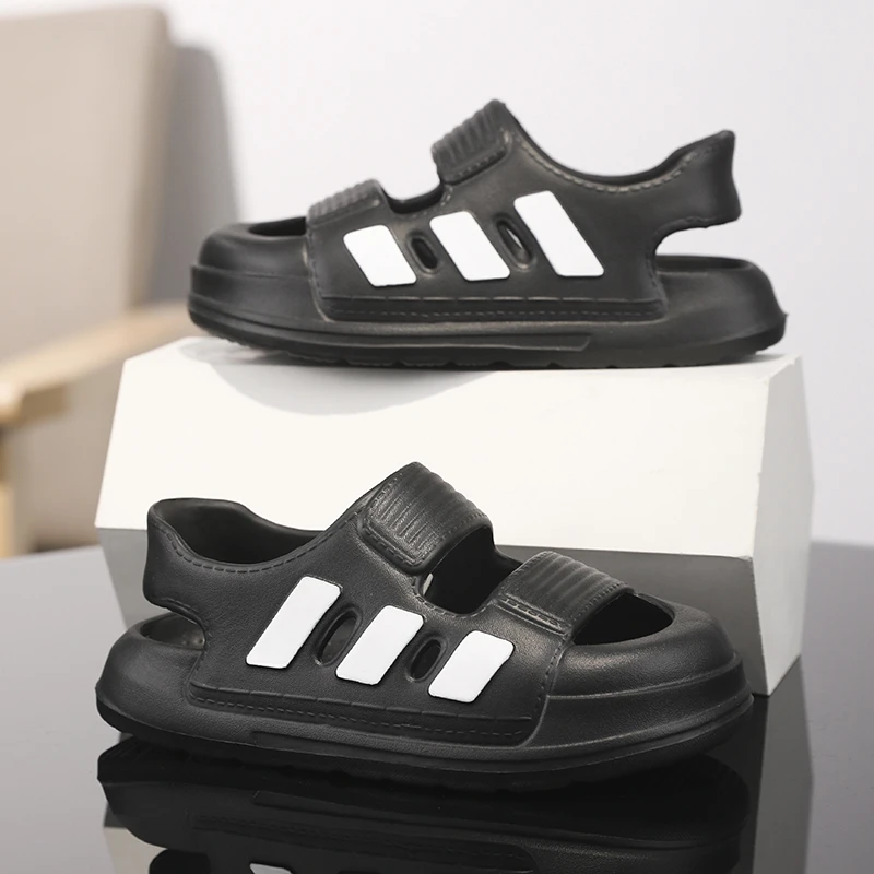 儿童凉鞋2025夏季新款男女童洞洞鞋透气轻便中大童百搭休闲鞋学生