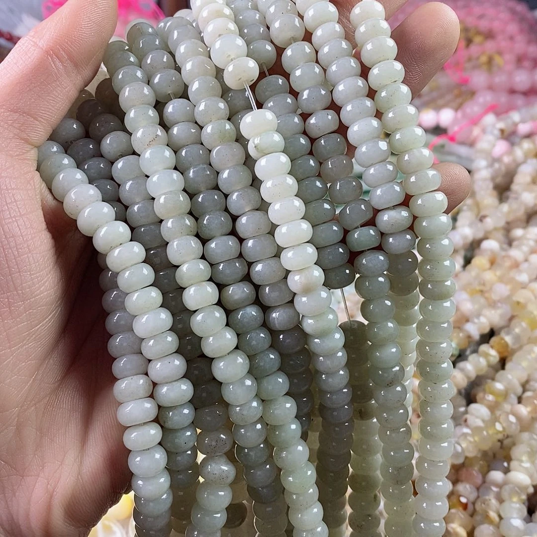 玛瑙/玉髓珠宝半成品合金一条天然5×8佘太翠隔片E213