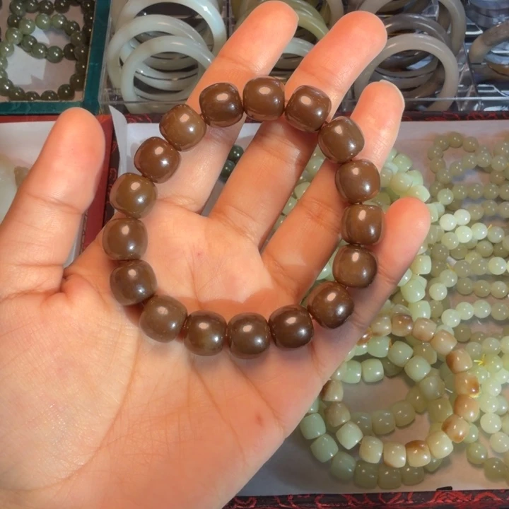 和田玉（糖玉）未镶嵌手链卡12