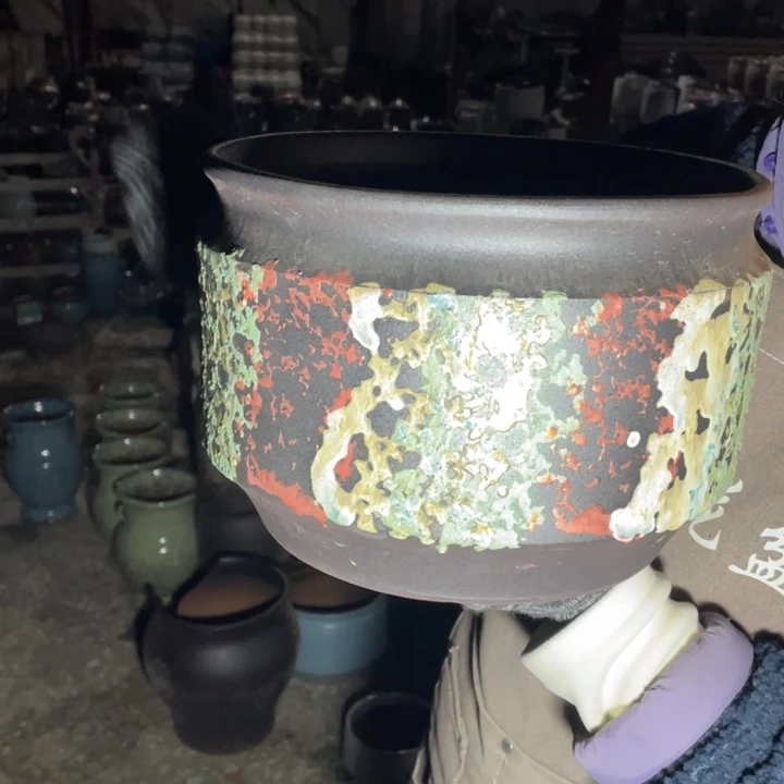 紫砂花盆口25高18正品正品