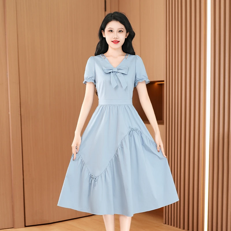 优雅新款气质时尚大气减龄收腰显瘦连衣裙26726-ASJ