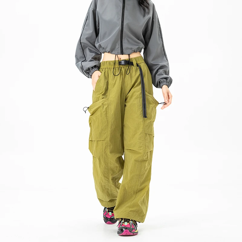 MTVO秋季防风防水时尚百搭休闲裤直筒运动户外工装男裤高街阔腿裤