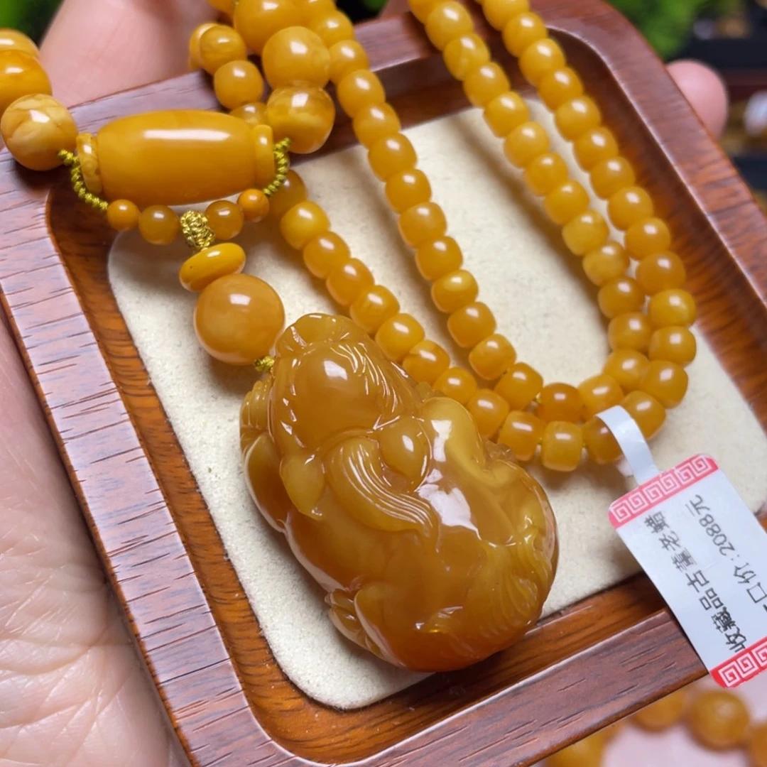 蜜蜡颈饰未镶嵌项链