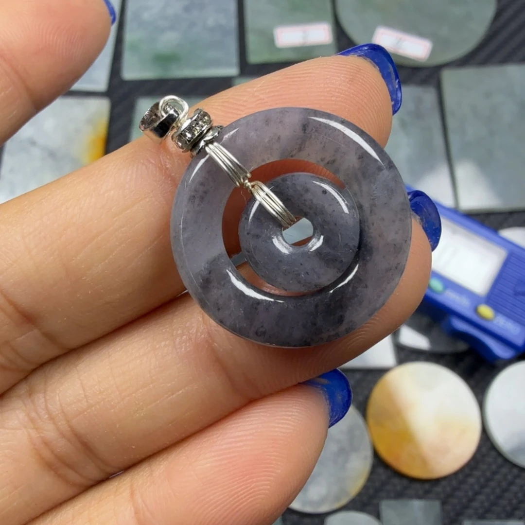 翡翠颈饰未镶嵌天然缅甸a货翡翠