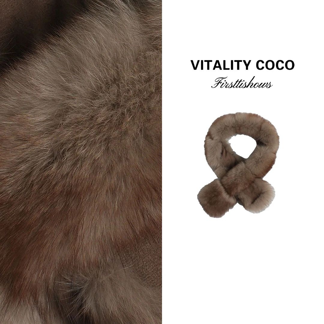 VITALITY COCO·LP系列新款女装 高定狐狸毛皮围巾-2637