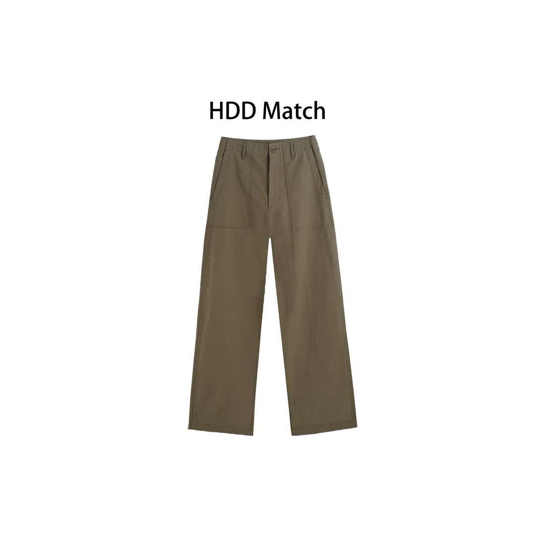 HDD "夜 幕" 100%棉 夏季女款简约百搭纯色工装休闲裤  Y8337