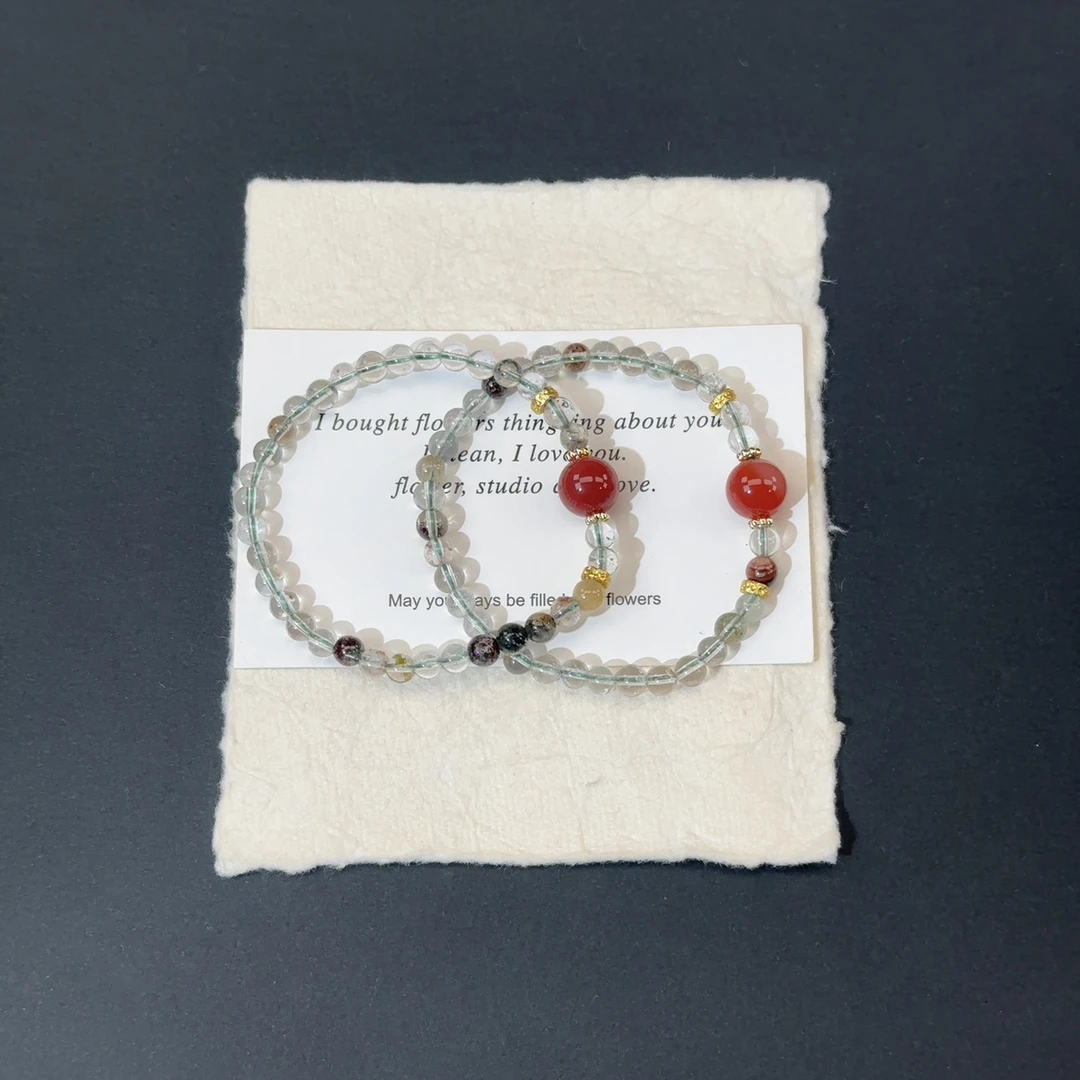 【新人福利】天然绿幽灵小点位手串5mm+多样性发一S118