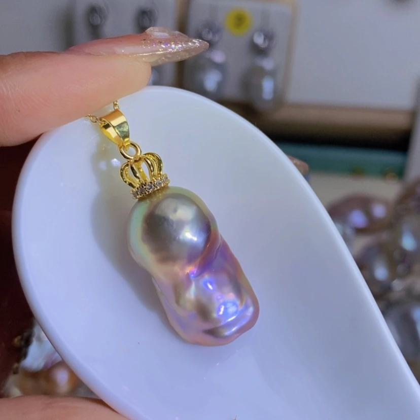 【闪购商品】淡水珍珠天然淡水珍珠（微瑕）合金