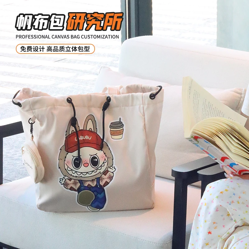 [帆布研究所002]尼龙子母包拉布布束口尼龙收纳帆布包