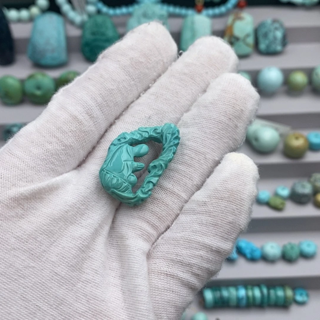 未镶嵌绿松石无相无事牌