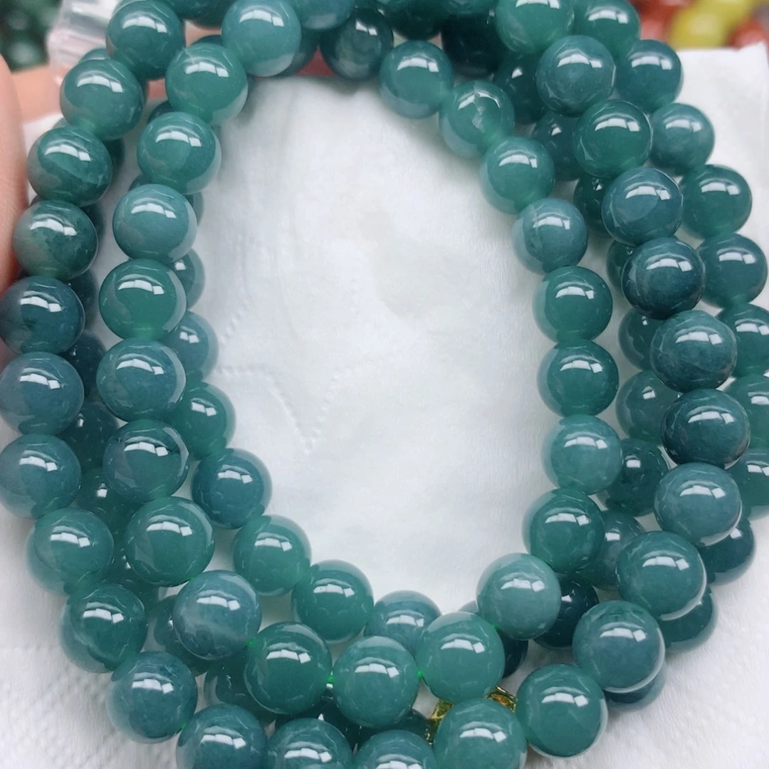 翡翠未镶嵌颈饰珠子