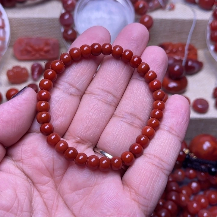 南红玛瑙未镶嵌手链6 M
