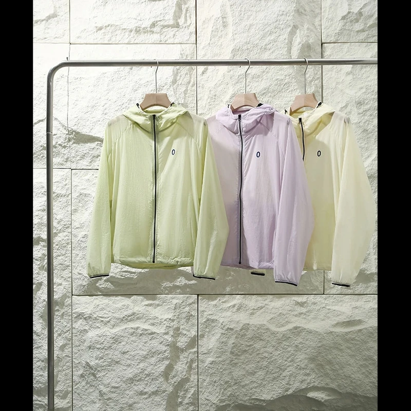 1091薄如蝉翼矩阵网格超轻黑科技防紫外线连帽弹力防晒衣女外套夏