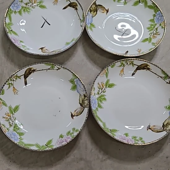 瓷片微瑕琴瑟和鸣8寸4个深盘6666666