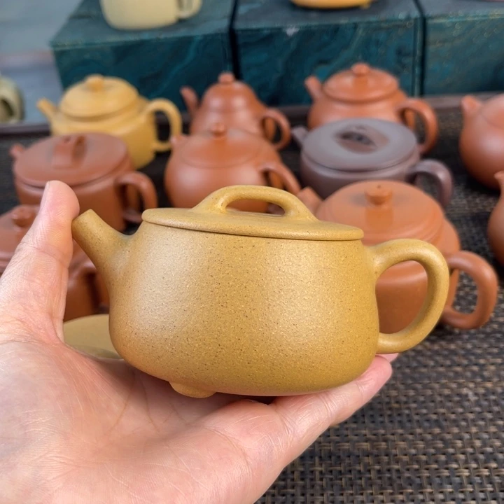 开***悟茶壶紫砂黄段大口瓢