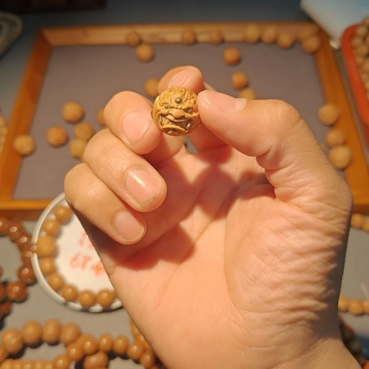 猴头核桃手串饿僧镶嵌单颗