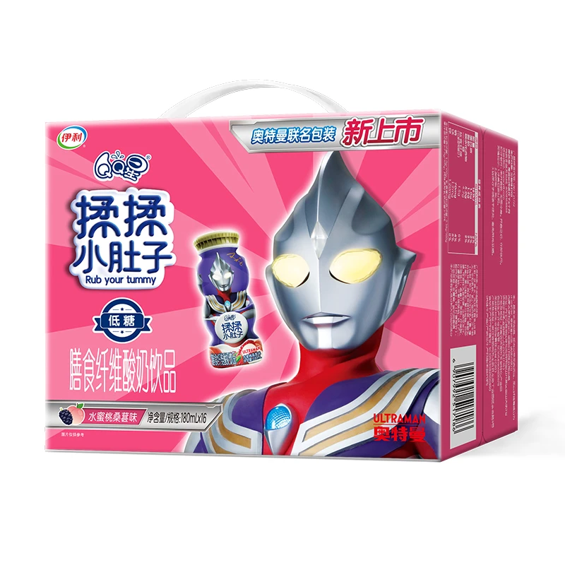 6月产】伊利揉揉小肚子水蜜桃桑葚180ml*16瓶