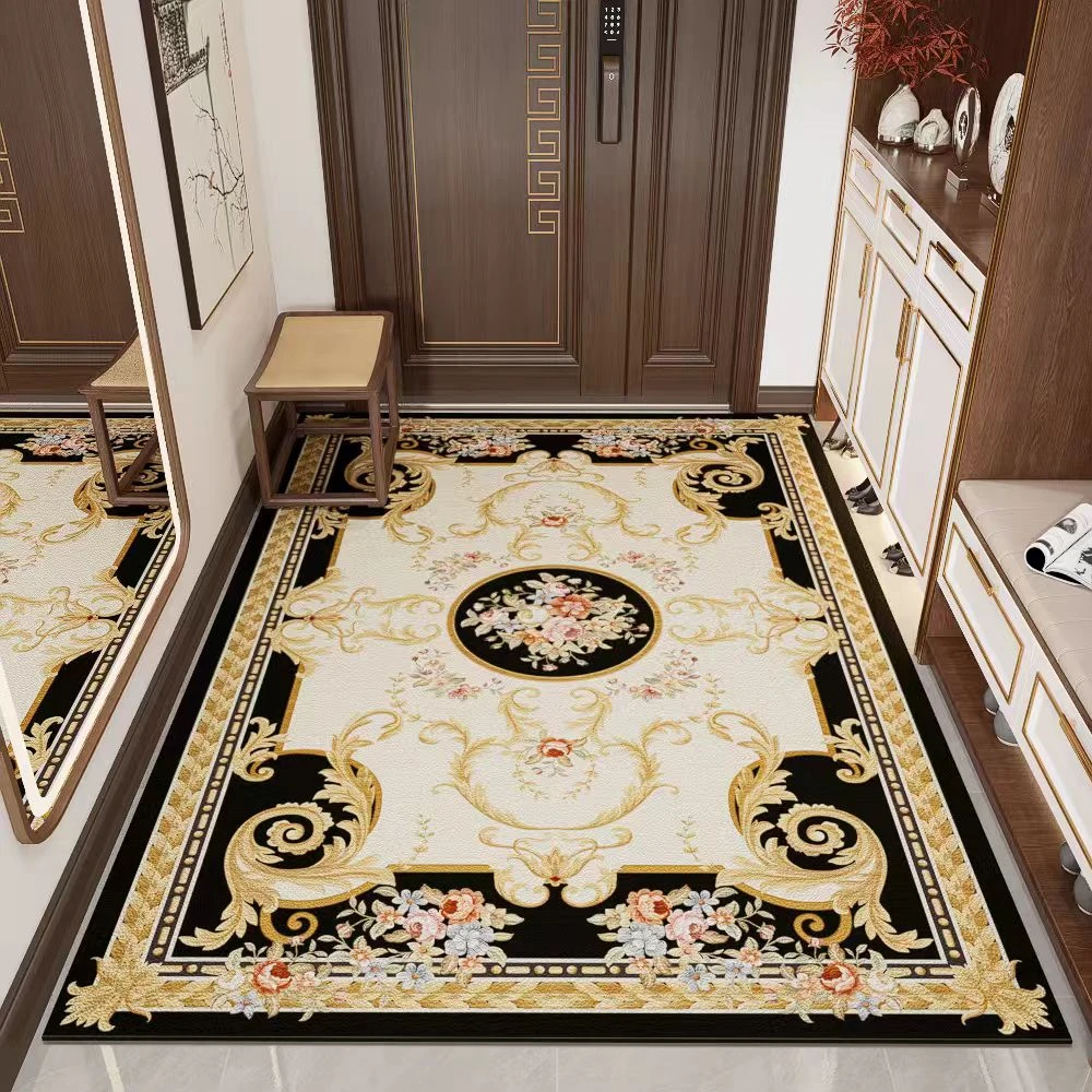 欧式复古轻奢风格客厅卧室地毯家用防滑门垫面积适用玄关入户门垫