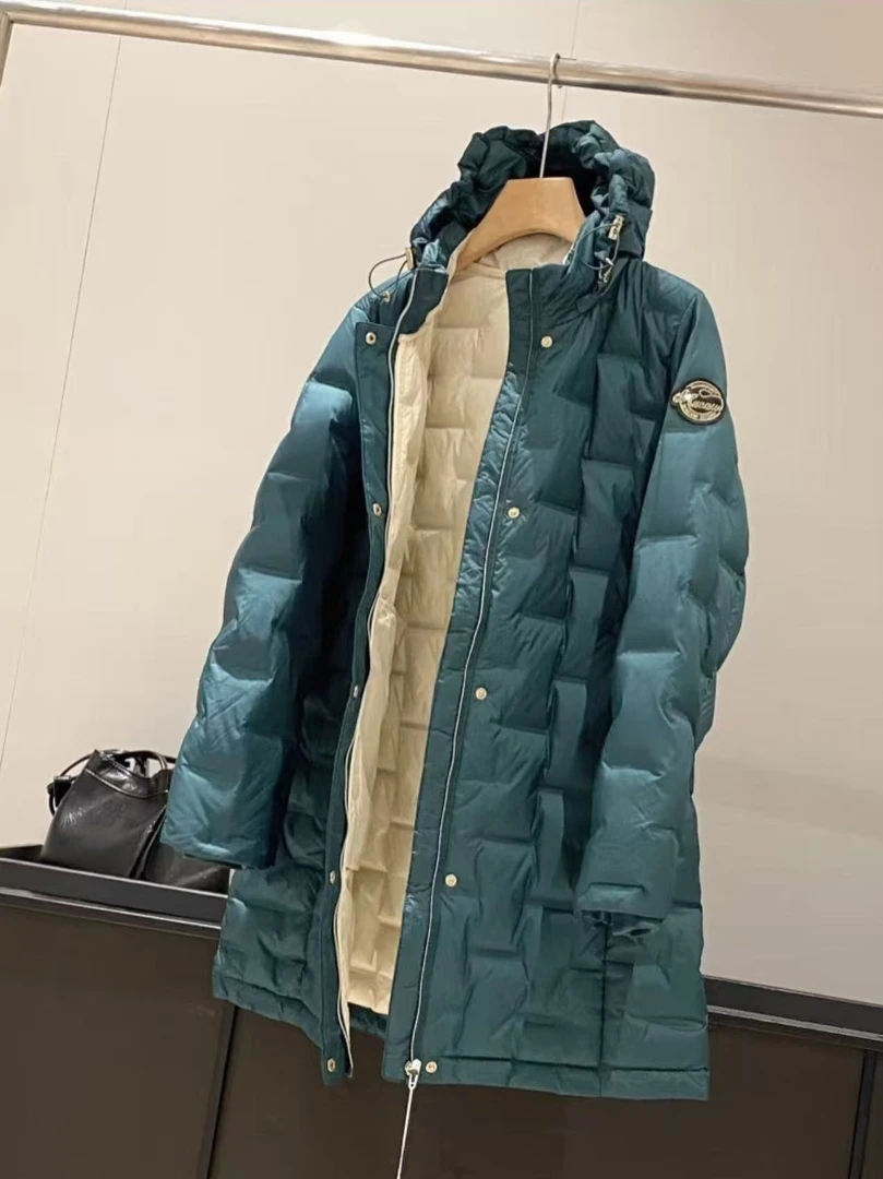 A795-绿色长款棉服-5277