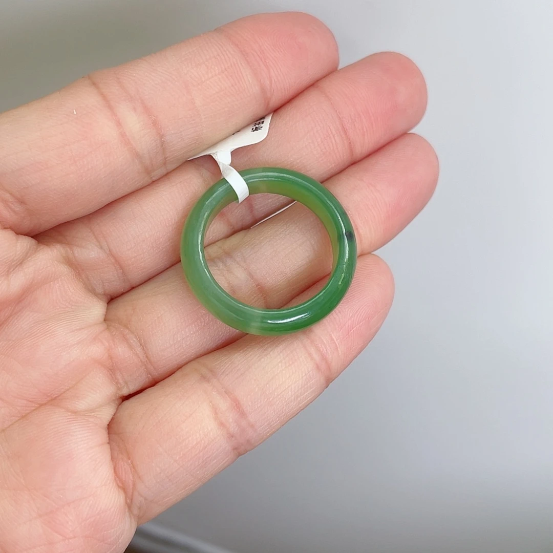 和田玉（碧玉）戒圈未镶嵌回****）