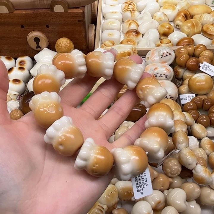 菩提根/象牙果把件12.13.39象牙果渐变碳烤章鱼