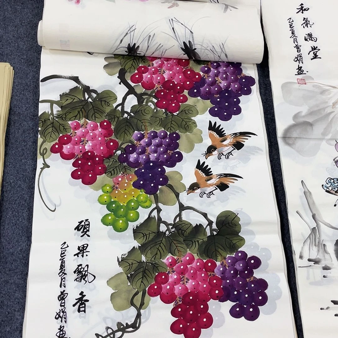 国画作品小姐姐放漏…