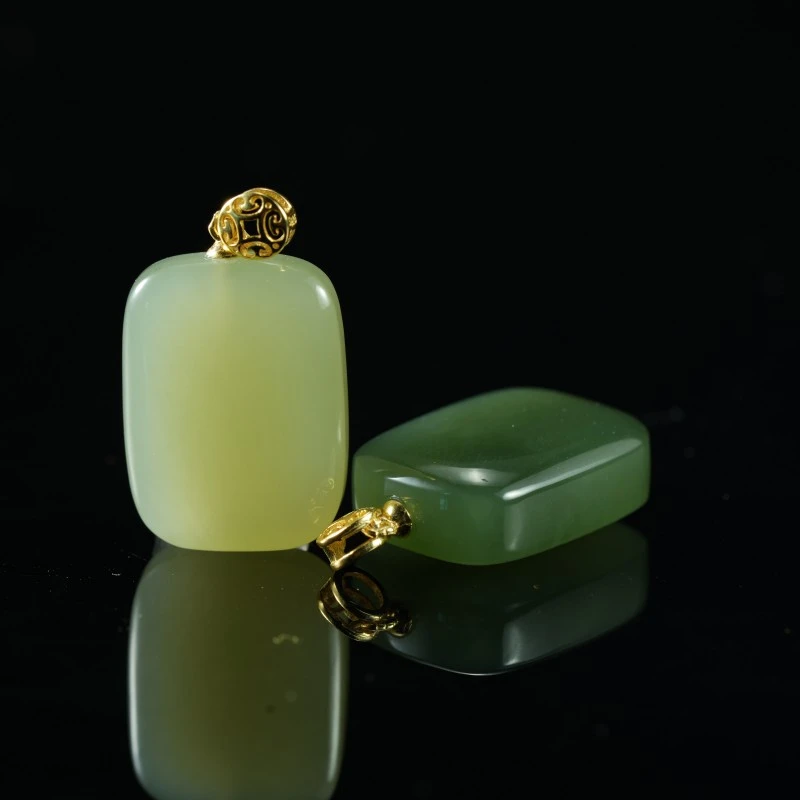 小晴|925银镶多色晴水无暇和田玉吊坠多样性发*jxs56191*【YF】