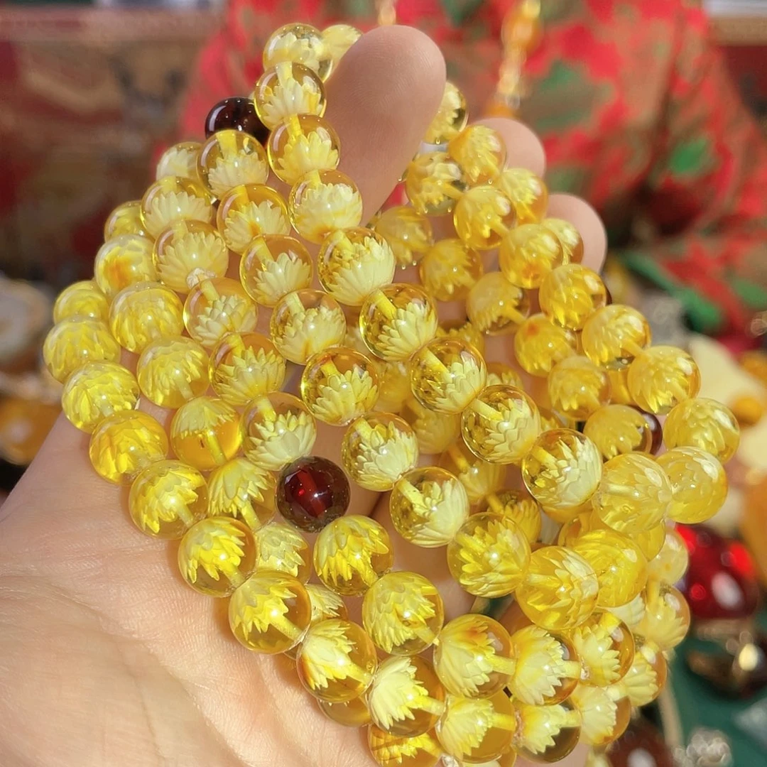 琥珀手链未镶嵌108佛珠