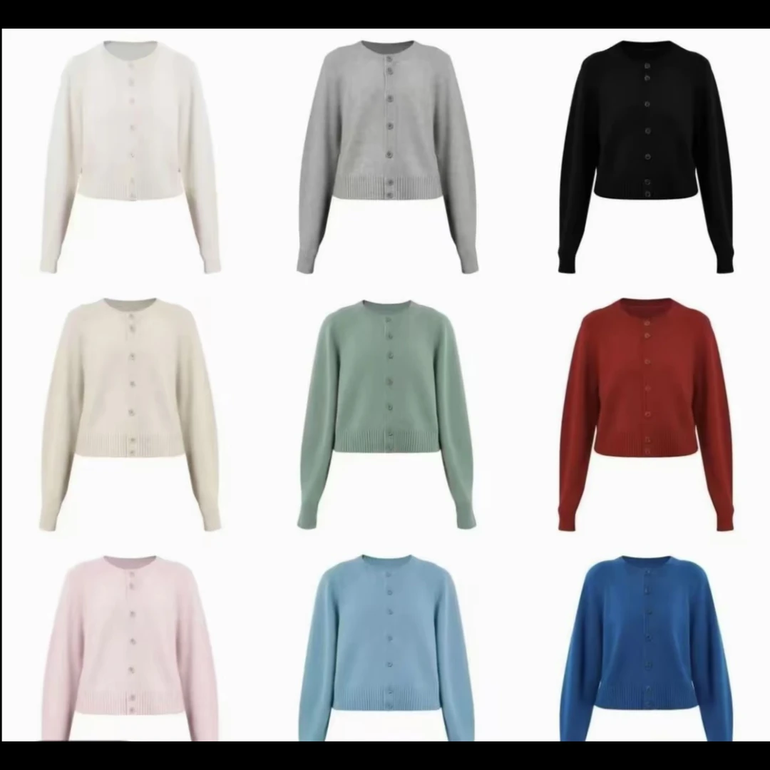 AMASS/阿玛施25早秋新款保暖毛衣气质百分百绵羊毛针织开衫针织衫