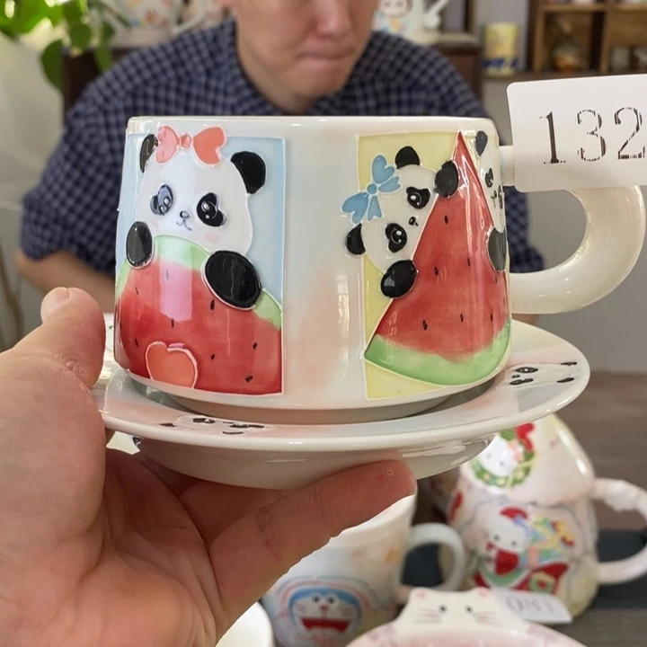瓷片景德镇釉下彩手绘