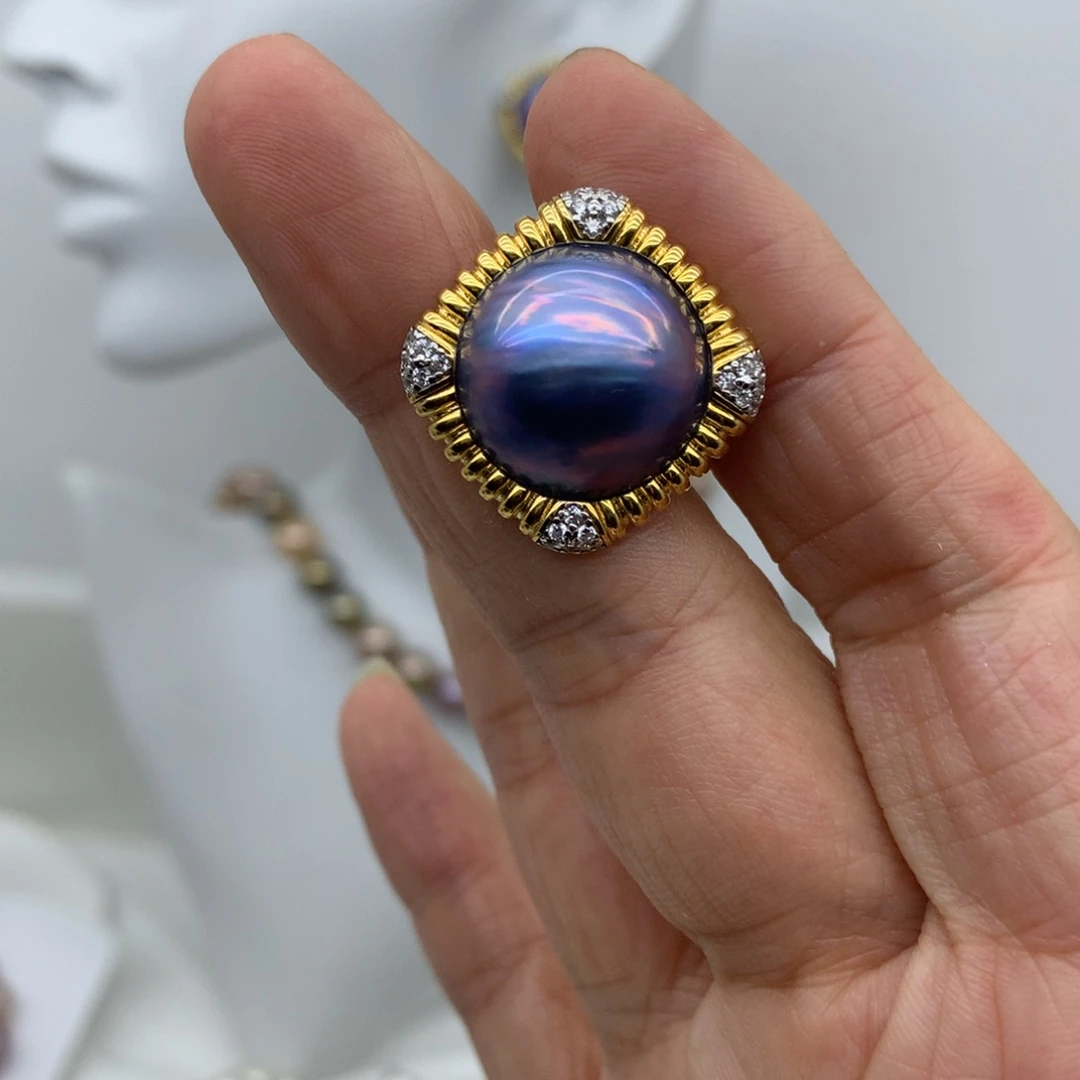 银S925镶嵌淡水珍珠颈饰