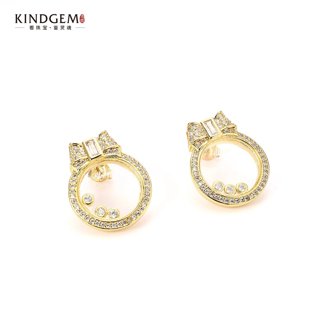 铜合金合成锆石耳饰 个性轻奢小众简约百搭耳环 CP22XMIC-21924