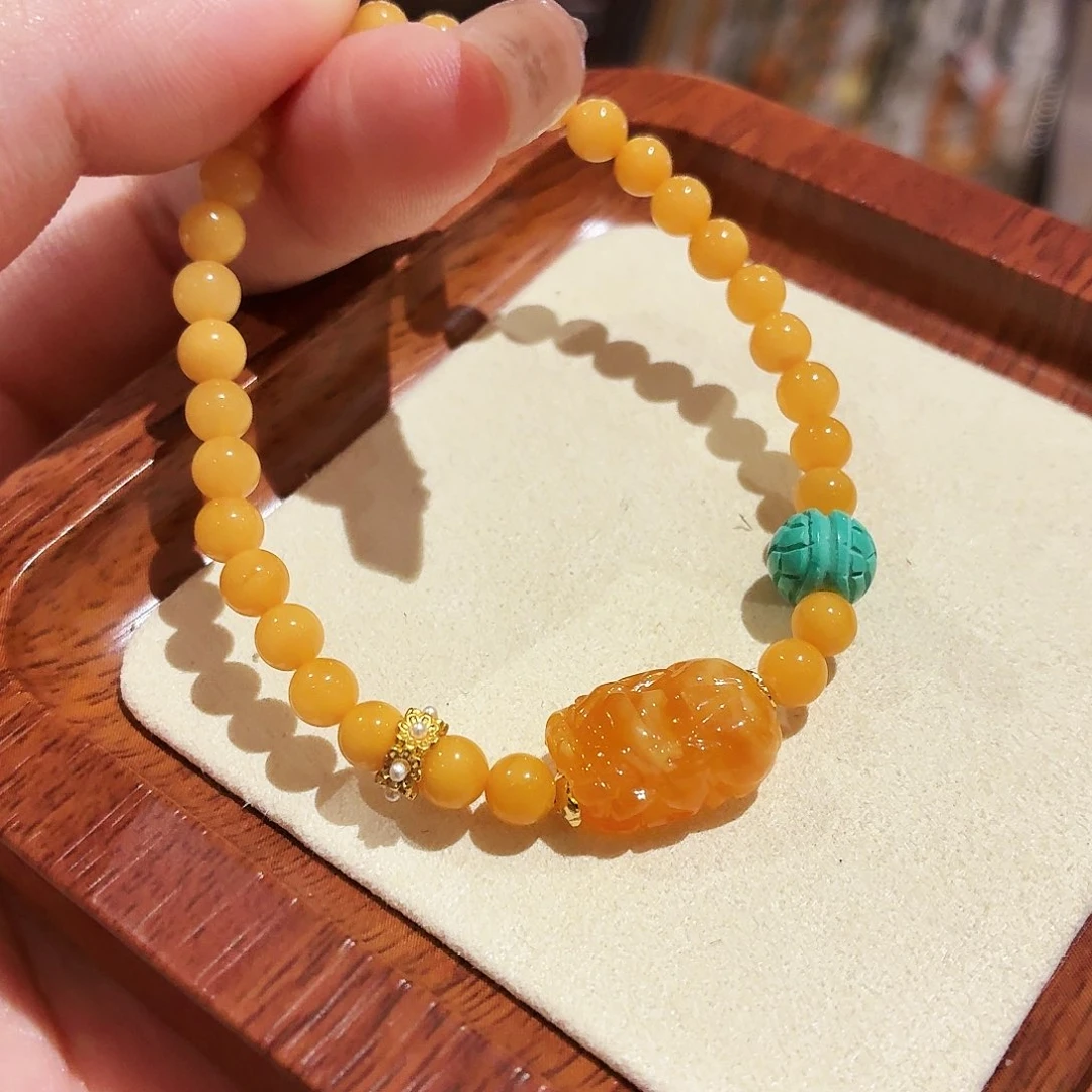 蜜蜡未镶嵌手链手串