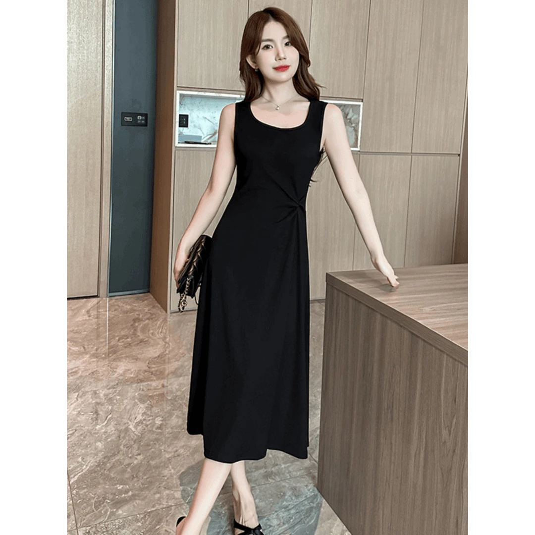 A夏季新款长款吊带背心裙大码宽松内搭百搭外穿打底无袖气质连衣