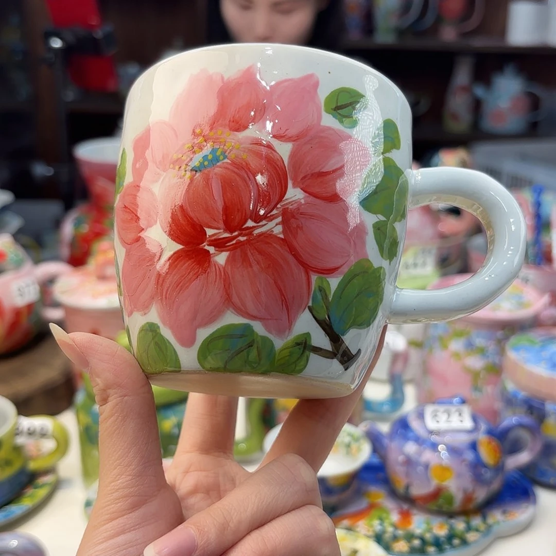 瓷片景德镇手绘高温釉下彩陶瓷茶具