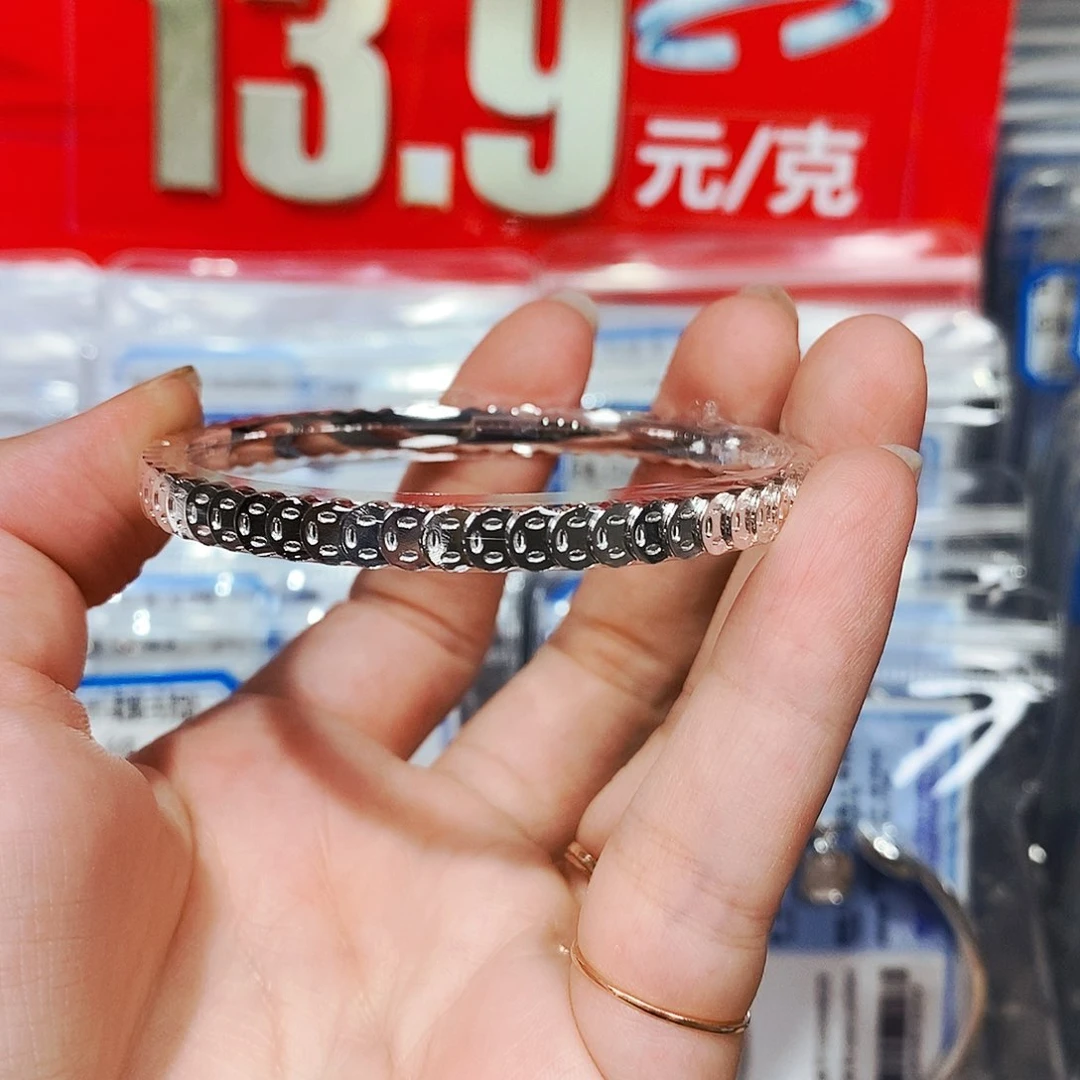 无足银钱串串手镯