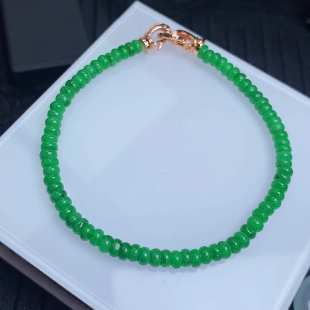 未镶嵌手串翡翠算盘珠（卡4.2mm）