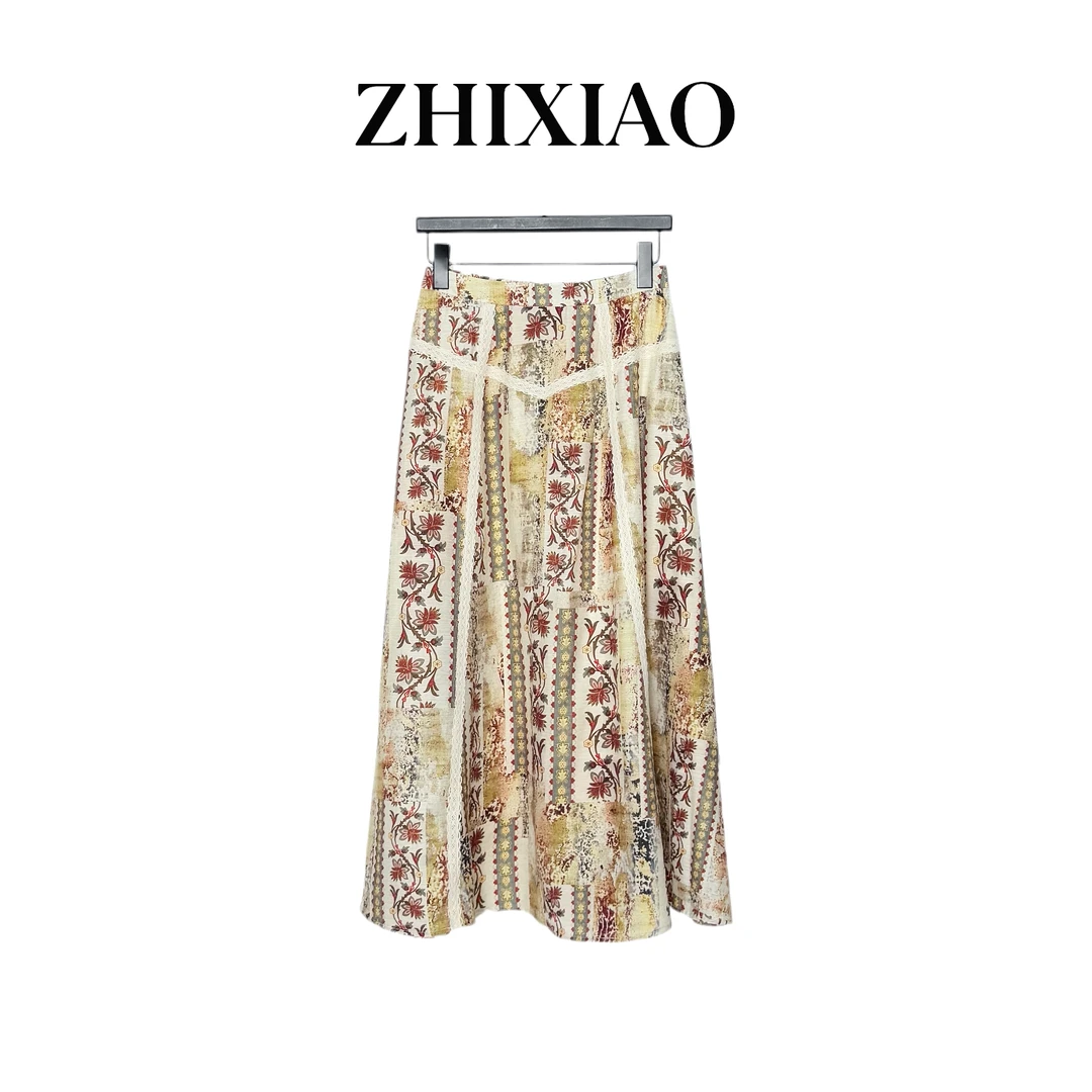 【ZHIXIAO】夏季新款：花色半裙TR715