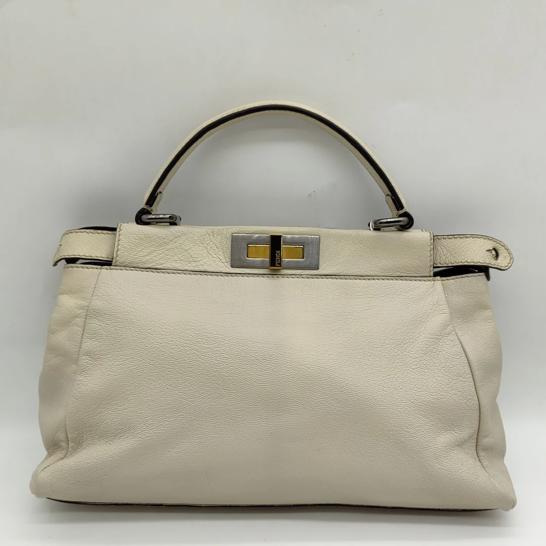 95新 FENDI/芬迪  白色手提包 1511 8089