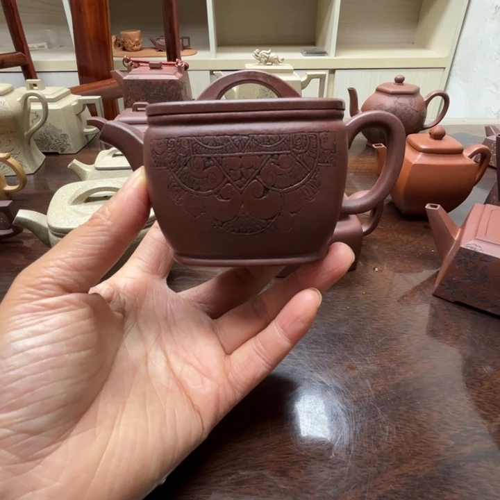 茶壶紫砂紫泥半手150c c