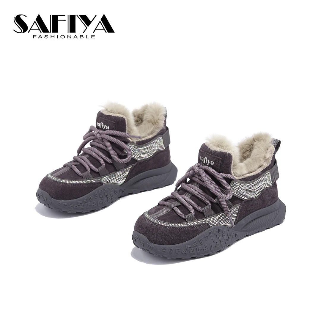 索菲娅Safiya2025冬季新款时尚百搭舒适保暖休闲雪地靴SFD4116D90