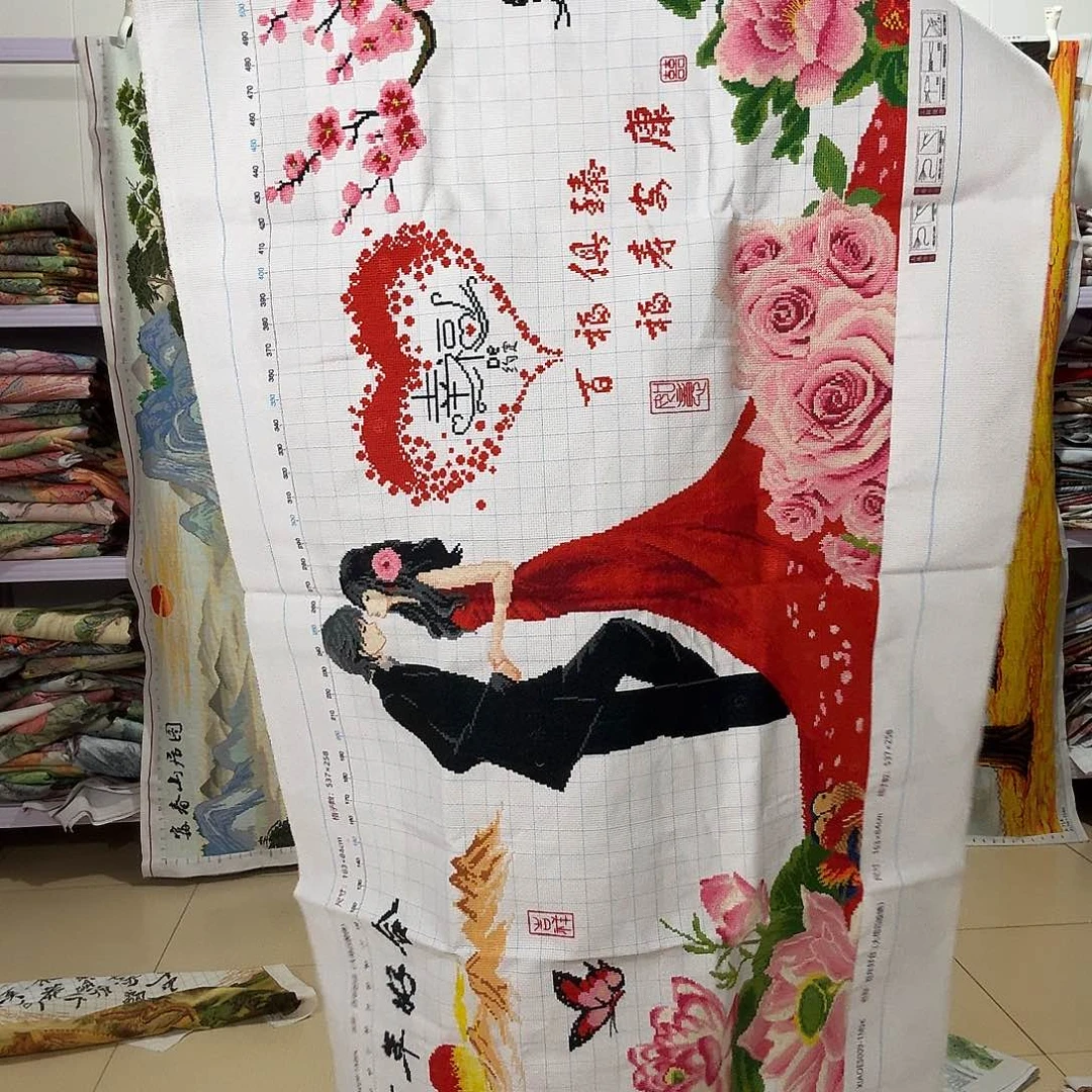 棉十字绣成品出售
