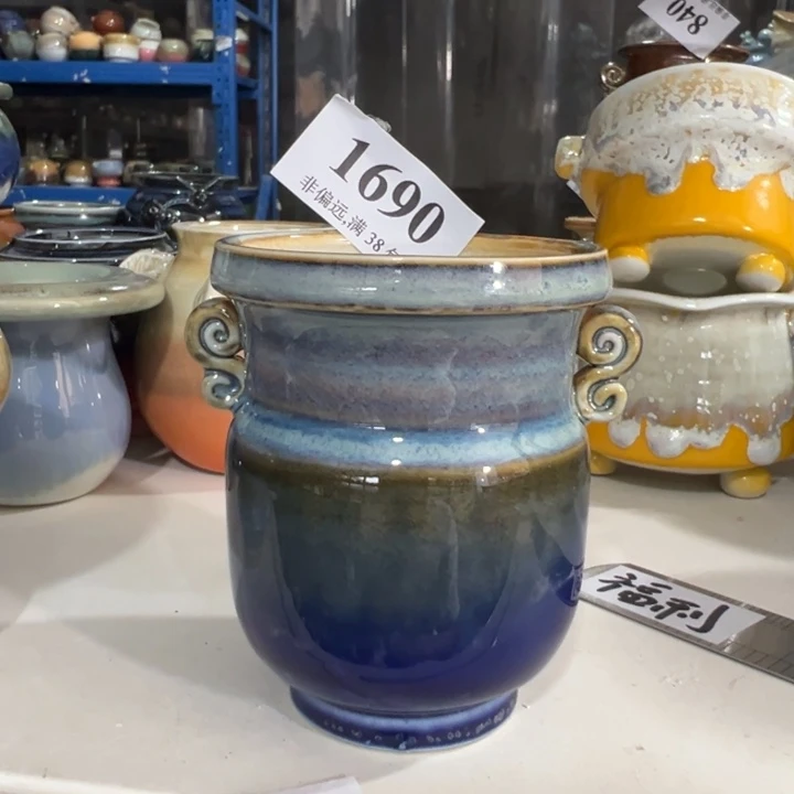 口6高8 ，手工花盆，满30包邮