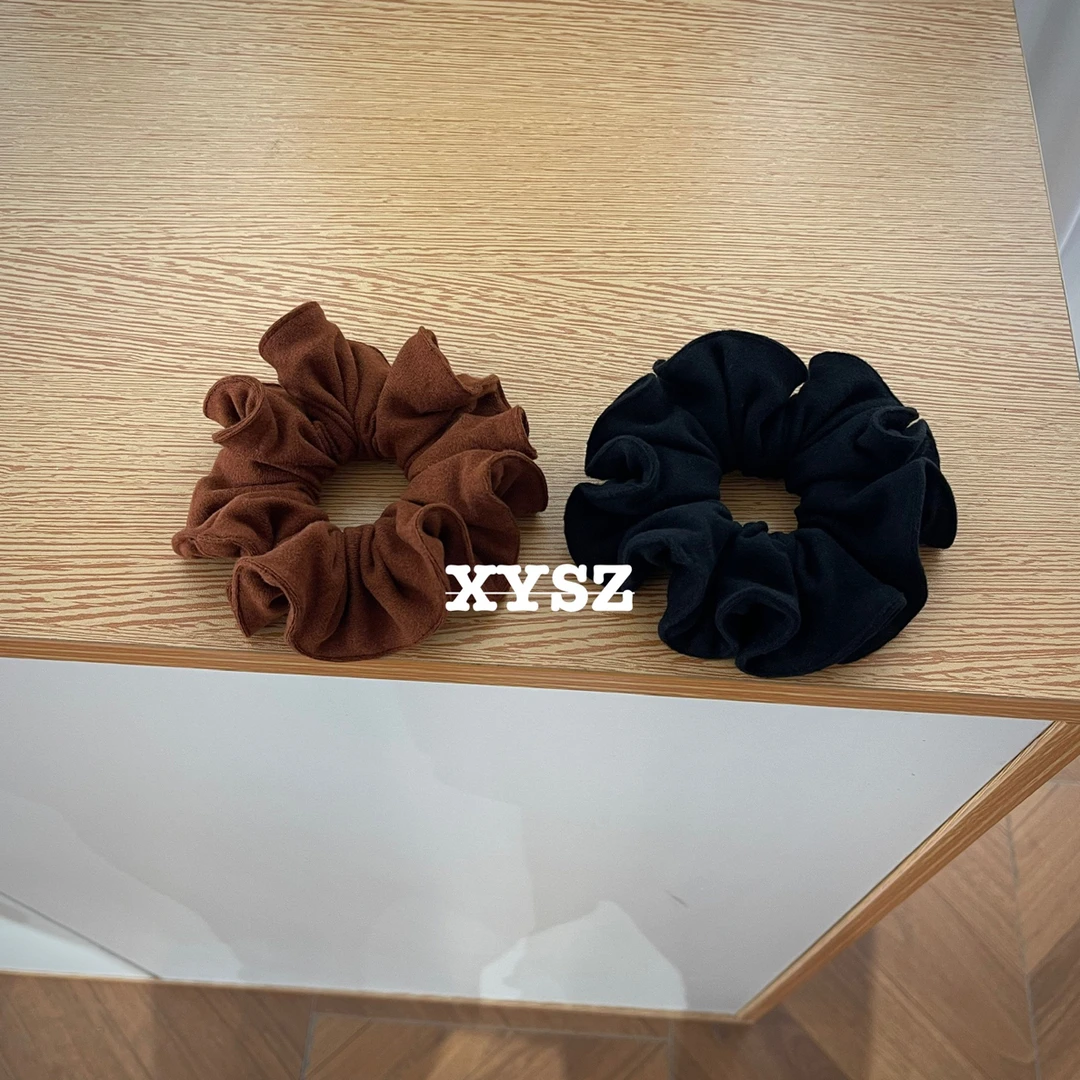 慕斯羊绒大肠发圈韩系复古简约高弹力百搭秋冬发饰女