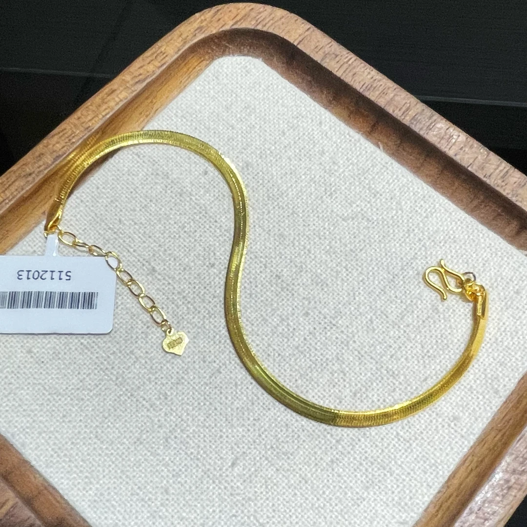 【小鹏黄金】足金999蛇骨链5G手链3.81