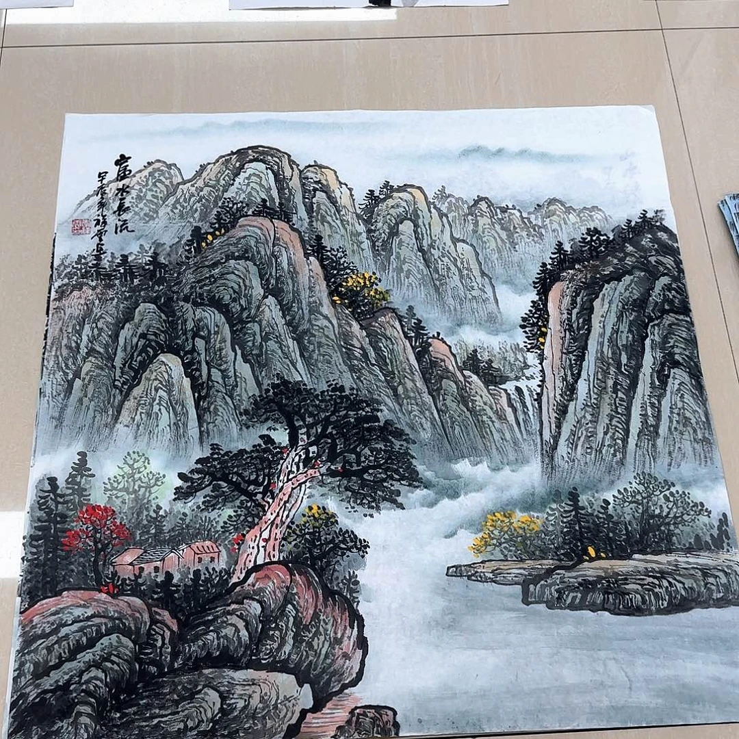 国画国画作品展。国画