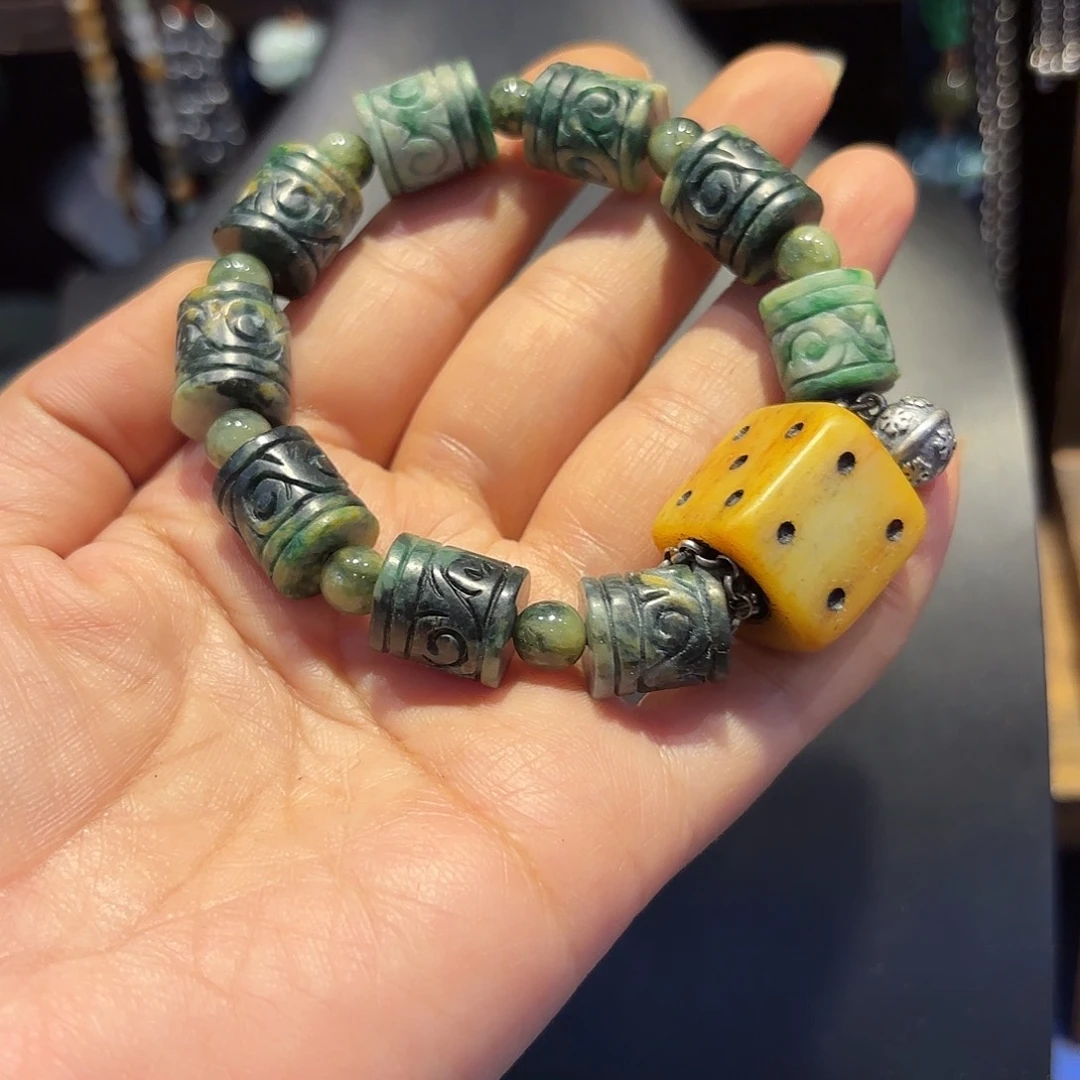 翡翠手链未镶嵌原创